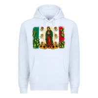 White mexican flag our lady of guadalupe Premium Hoodie - JahusDesignShop