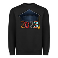 Black 2023 graduation hat bbs Heavyweight Sweatshirt - BundleAndBundleShop