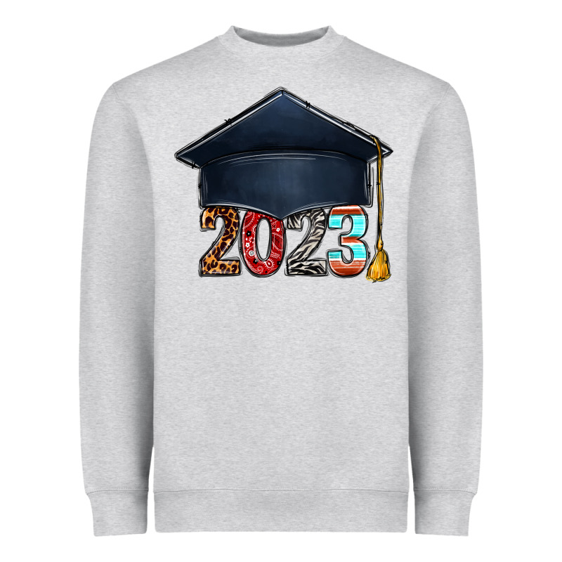 2023 Graduation Hat Bbs Heavyweight Sweatshirt by BundleAndBundleShop | Teevron