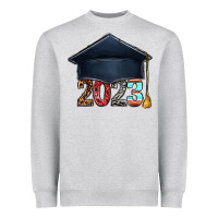 Heather Grey 2023 graduation hat bbs Heavyweight Sweatshirt - BundleAndBundleShop