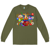 Army Green LGBTQ+ Pride Coffee Cups Long Sleeve Tee - BundleAndBundleShop