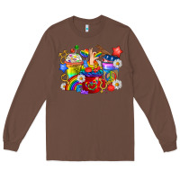 Chestnut LGBTQ+ Pride Coffee Cups Long Sleeve Tee - BundleAndBundleShop