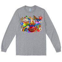 Heather Grey LGBTQ+ Pride Coffee Cups Long Sleeve Tee - BundleAndBundleShop