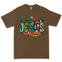 Cacao all my hope is in jesus Premium Tee - Jasminsmagicworld