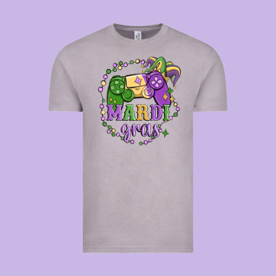 Mardi Gras Game Vintage Tee Designed By Maliassmallbusiness