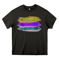 Asphalt Green Purple Cyan Colored Triple Brush Strokes Heavy Core Tee - Bettercallsaul