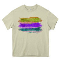 Mossy Green Purple Cyan Colored Triple Brush Strokes Heavy Core Tee - Bettercallsaul