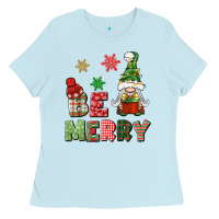 Baby Blue be merry Ladies Tee - BundleAndBundleShop
