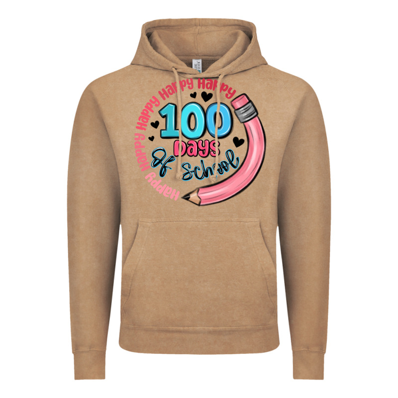 Happy 100 Days Of School Vintage Hoodie by MaliasSmallBusiness | Teevron