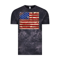 Cloud Black American flag leopard cowhide Vintage Tee - JahusDesignShop