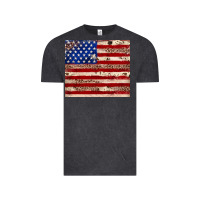 Vintage Black American flag leopard cowhide Vintage Tee - JahusDesignShop
