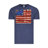 Vintage Denim American flag leopard cowhide Vintage Tee - JahusDesignShop