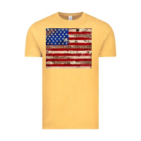 Vintage Mustard American flag leopard cowhide Vintage Tee - JahusDesignShop