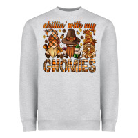 Heather Grey chilling with my gnomies bbs Heavyweight Sweatshirt - BundleAndBundleShop