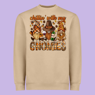 Chilling With My Gnomies Bbs Heavyweight Sweatshirt Designed By Bundleandbundleshop