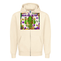Sandshell Mardi Gras fleur de lis Zipper Hoodie - NancyCooperArtShop