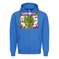 True Royal Mardi Gras fleur de lis Zipper Hoodie - NancyCooperArtShop