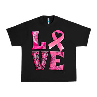 Black Breast Cancer love Urban Heavy Tee - NancyCooperArtShop