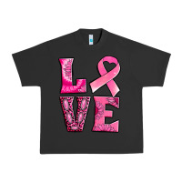 Pigment Black Breast Cancer love Urban Heavy Tee - NancyCooperArtShop