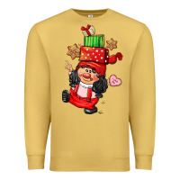 Antique Gold cute christmas girl gnome Premium Sweatshirt - CowGirlArtShop