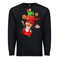 Black cute christmas girl gnome Premium Sweatshirt - CowGirlArtShop