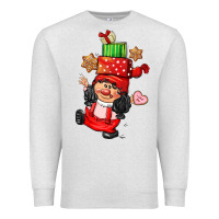 Oatmeal Heather cute christmas girl gnome Premium Sweatshirt - CowGirlArtShop