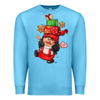 Ocean Blue cute christmas girl gnome Premium Sweatshirt - CowGirlArtShop