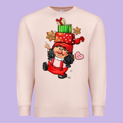 Cute Christmas Girl Gnome Premium Sweatshirt Designed By Cowgirlartshop