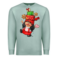 Seafoam cute christmas girl gnome Premium Sweatshirt - CowGirlArtShop