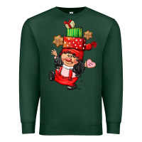 Sports Green cute christmas girl gnome Premium Sweatshirt - CowGirlArtShop