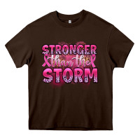 Chocolate Brown stronger than the storm Heavy Core Tee - Artiststas