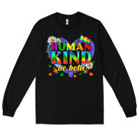 Black LGBTQ Pride Human Kind Be Both Long Sleeve Tee - BundleAndBundleShop