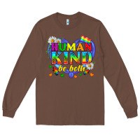 Chestnut LGBTQ Pride Human Kind Be Both Long Sleeve Tee - BundleAndBundleShop