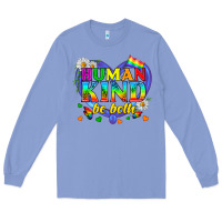Colony Blue LGBTQ Pride Human Kind Be Both Long Sleeve Tee - BundleAndBundleShop