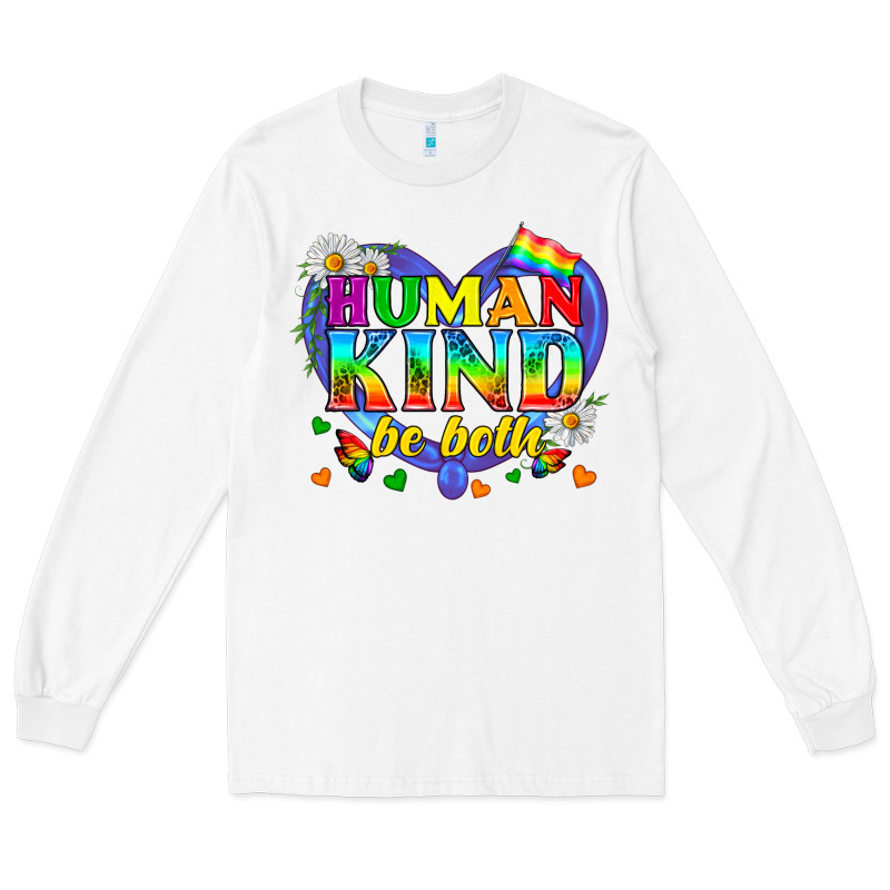 Lgbtq Pride Human Kind Be Both Long Sleeve Tee by BundleAndBundleShop | Teevron