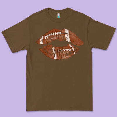 Football Lips Premium Tee Designed By Adodesignshop