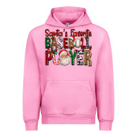 Fuchsia Pink santa's favorite baseball player for christmas Urban Hoodie - FaDigitalArtStudio