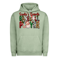 Pigment Oil Green santa's favorite baseball player for christmas Urban Hoodie - FaDigitalArtStudio