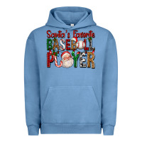 Pigment Pebble Blue santa's favorite baseball player for christmas Urban Hoodie - FaDigitalArtStudio