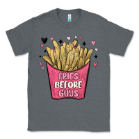 Charcoal Heather fries before guys Classic Tee - MaliasSmallBusiness