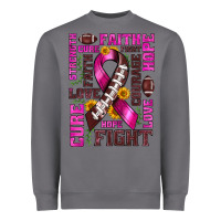 Storm breast cancer american football ribbon love cure fight bbs Heavyweight Sweatshirt - BundleAndBundleShop