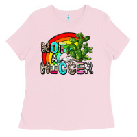 Bubblegum Pink not a hugger Ladies Tee - AdoDesignShop