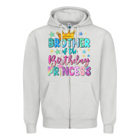 Dove Grey brother of the birthday princess Zipper Hoodie - NancyCooperArtShop