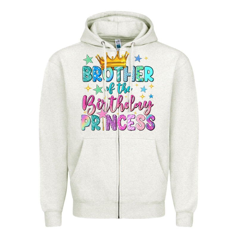 Brother Of The Birthday Princess Zipper Hoodie by NancyCooperArtShop | Teevron