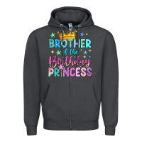 Smoke brother of the birthday princess Zipper Hoodie - NancyCooperArtShop