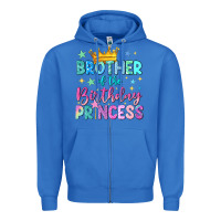 True Royal brother of the birthday princess Zipper Hoodie - NancyCooperArtShop