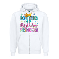White brother of the birthday princess Zipper Hoodie - NancyCooperArtShop