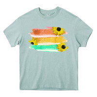 Arona Colored Triple Sunflower Brush Strokes Heavy Core Tee - Bettercallsaul