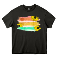 Asphalt Colored Triple Sunflower Brush Strokes Heavy Core Tee - Bettercallsaul