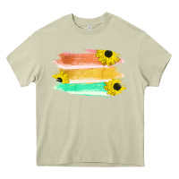 Mossy Colored Triple Sunflower Brush Strokes Heavy Core Tee - Bettercallsaul